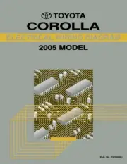 2005 Toyota Corolla Wiring Diagrams Schematics Layout Factory OEM