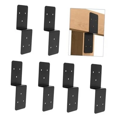PCS 3"x 5" Z Brackets Post to Beam Support, Heavy Duty Carbon Steel Double 6