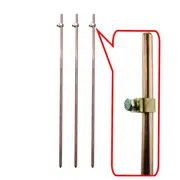 3x Earth Ground Rods + Clamps Electric Fence Energiser Stake Earthing Grounding