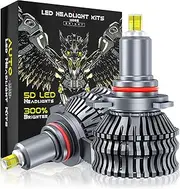 LED Headlight Bulb 360-Degree Light Source 6,000K Sky White 11,000Lm Super Bright 55W High Low Beam,H7