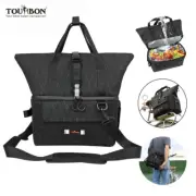 TOURBON Double Layer Insulation Zipper Shoulder Bag Bike Cooler Trunk for Travel