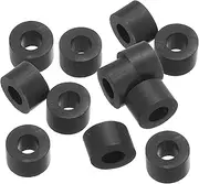 uxcell M8 Rubber Flat Washer, 16 Pack 8mm ID 16mm OD 10mm Thick Sealing Spacer Gasket Ring for Faucet Pipe Water Hose Fastener Bolt, Black