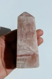 Rose Calcite Tower Natural High Grade Crystal 110mm T002