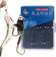 Fly Fishing Lures,5X Fly Assortment Kit - Realistic Panfish Lures, Fishing Gear for Streams and Shallow Water