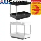 2 Tier Spice Storage Shelf Space Saving Kitchen Seasoning Rack for Under Sink