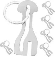 [Generic] 6pcs Trolley Token Key Ring Keychain for Shopping Cart Use Stylish Keychain Ornament Convenient Key Ring for Easy Access