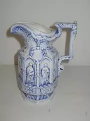 Antique English Apostles Jug Pitcher Stoneware Salt Glazed Charles Meigh MINT