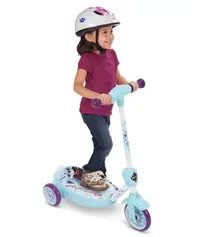 在飛比找友和YOHO優惠-Huffy 迪士尼冰雪奇緣 泡泡電動三輪兒童滑板車