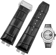 [HKIDKK] Custom Crocodile Grain Genuine Leather Watch Band For Hublot Ubom Big Bang 411 Quick Release Watch Strap 27-19mm