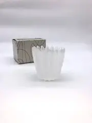 Vintage Iittala Finland Scilla Frosted Glass Candle Holder Scandinavian Design