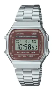 Casio Vintage Digital Alarm Chronograph Illuminator Light A168WA-5A Mens Watch
