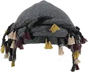[Michear] Turban for Men Durag Color Raw Edge Bandana Hat Men's Hip Hop Personalised Pullover Hat Stretchy Head Scarf Silky Satin Lined Halo Turban Twisted Straps Sweat Head Wrap