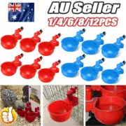1-12pcs Automatic Chicken Water Cup Waterer Poultry Drinking Bowl Feeder Drinker