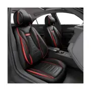 ASLONG 5PCS Angel Wings Front and Back Car Seat Covers Nappa Leather Full Set...