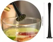 Swizzle Lemon Muddler for Cocktail and Ice Tea Drinks (Pack of 100) Black, 110mm