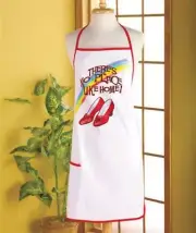 Wizard of Oz - "There's No Place Like Home" BBQ or Kitchen Ruby Slippers Apron