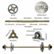 Complete Go Kart Rear Axle Assembly Kit + Wheel Hub ATV Quads Trikes Drift 740mm