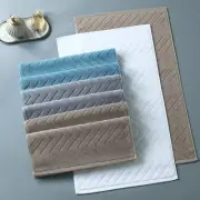 Non Slip Soft Cotton Bath Mat Quick Drying Absorbent for Hotel SPA Shower