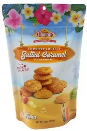 Diamond Bakery Hawaiian Cookies Salted Caramel with Macadamia Nuts 4.5 oz.