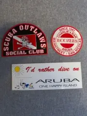 VTG 1980's Charlie's Bar Boozers San Nicolas Aruba / Scuba Outlaws Social Club