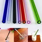 4pcs Kitchen Pipette Wedding Reusable Drinking Straw Straight Bend Pyrex Glass