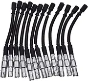 ISANCE 12 Pcs Series Spark Plug Wire Set Ignition Cables 1121500218 0356912950 Compatible With Mercedes-Benz C240 E320 CLK320 C32 AMG