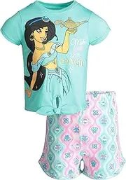 [Disney] Aladdin Princess Jasmine Toddler Girls' T-Shirt & Shorts Clothing Set