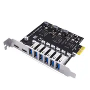 5X(USB 3.2 and Type C PCI-E Expansion Card PCIE to USB Controller 6Port +6828