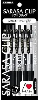 1 X 5 pens Zebra Sarasa clip gelink ballpoint pen 0.7mm P-JJB15-BK5 black