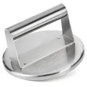Burger Press with Lip Stainless Steel Burger Smasher 6" Hamburger Grill Press