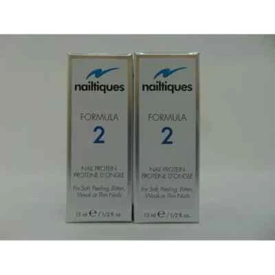 Nailtiques FORMULA 2 NAIL PROTEIN for SOFT, PEELING, WEAK Nails 0.5 oz Pack 2