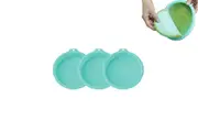 3Pcs Kitchen 6-Inch Round Silicone Non-Stick Cake Baking Mold Set-Green