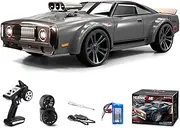 Mostop Remote Control Car 1/16 Scale RTR Muscle Car 35Km/h High Speed RC Drift Car for Kids Adults, 4X4 All Road Drifting Truck Speed & Steering Control Drift Racing Car with 7 Modes Angle Eyes Lights