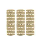 3 Rolls Jute Snowball Deco Mesh Ribbon for Wreath Making Jute Snow Ball