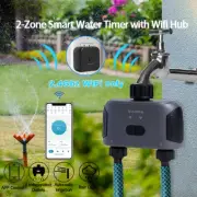 Automatic Water Timer with Wifi Hube 2-Outlet Garden Irrigation Watering System