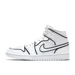 NIKE AIR JORDAN 運動鞋 1 MID WHITE BLACK 新品 CK6587-100