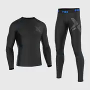 Fdx Men's Set Recoil Blue Compression Base Layer Top & Leggings