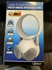 Zenex USB Powered Multi-media Speaker & Mic & Bladeless Fan New Dorm Room (137)