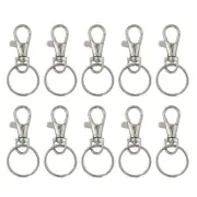 20 Sets Large-Sized Lobster Clasps Keychains Keyfobs Charms 25mm Key Rings