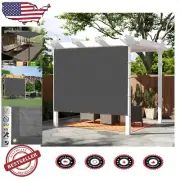 8x10 FT Dark Grey Shade Cloth - Durable Sun Screen Tarp with Grommets for Out...