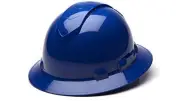 Pyramex Full Brim Vented Hard Hat 4 Point Ratchet Suspension Blue