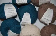 Lot of 8 (1,488 y), #3 DK, Schachenmayr Tuscany Tweed Yarn, Wool+Viscose+Alpaca