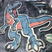 NEW THROW BLANKET 40”x 50” Glow In The Dark DINOSAURS Fossils KIDS CHILD BABY