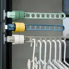 8-Hole Hanging Drying Rack Wall Mounted Space Saving Window Frame Clothes Han_go
