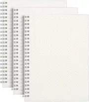 AHGXG (3-Pack) A5 Dotted Spiral Notebook, 5x8 Dot Grid Journal with 100 GSM Thick Paper for Bullet Journaling