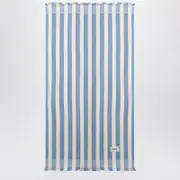 [Tekla] White and blue striped beach towel One size Brown