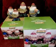 Christmas Sakura Debbie Mumm Woodland Santa Creamer & Sugar, Salt & Pepper NIB