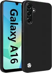 Pacciculn for Samsung Galaxy A16 5G Case, Shockproof Anti-Drop Phone Cover with Full Camera Protection, Ultra-Thin Heat Dissipation Design, Anti-Fingerprint Vegan Leather Soft Case - Black