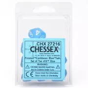 d10 Clamshell Frosted Caribbean Blue with White (10)