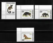 GABÓN 1996, Mi 1309/12 - ANIMALES EN PROTECCIÓN. MNH.